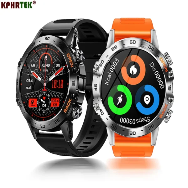 K52 Smart Watch Men Custom Dial Bluetooth Call Watch Heart Rate Blood Oxygen Health Tracker 360*360 HD Screen Sports Smartwatch.