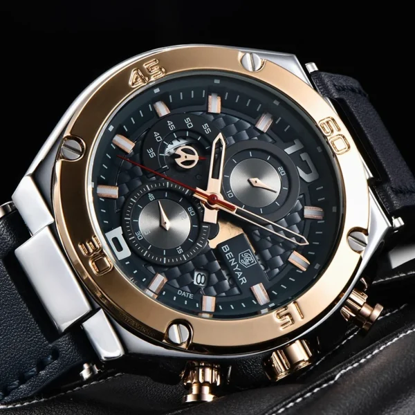 BENYAR For Mens Watch Male Quartz Military Sport Chronograph Business Waterproof Date Luminous Hand Wristwatch Relogio Masculino