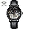 Top luxury brand expensive men's watch automatic mechanical quality watch Roman double tourbillon water proof watch leather male