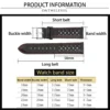 Genuine Leather Strap for Watch Band Belts 18mm 20mm 22mm 24mm Handmade Hollow Breathable Porous Black Watchbands