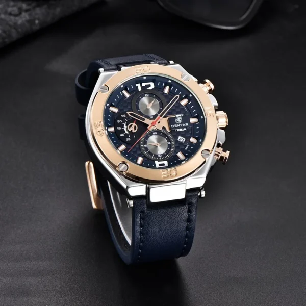 BENYAR For Mens Watch Male Quartz Military Sport Chronograph Business Waterproof Date Luminous Hand Wristwatch Relogio Masculino