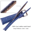 Cowhide Watch Band Bracelet Women Men Genuine Leather Watchband Black Brown Blue Red Crocodile Pattern Wrist Strap 18mm - 24mm