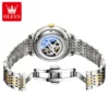 OLEVS Design Mechanical Watch For Men Fashion Business Stainless Steel Automatic Watches Stainless Steel Clock reloj hombre