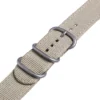 20Mm Nylon Watch Strap Durable 2 Joint Replacement Band Wristband For Watch Khaki Smooth Stainless Steel Clasp Comfortable Fit