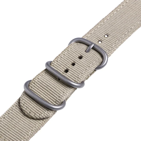 20Mm Nylon Watch Strap Durable 2 Joint Replacement Band Wristband For Watch Khaki Smooth Stainless Steel Clasp Comfortable Fit