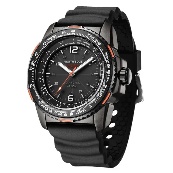 North Edge Outdoor Sports Solar Charging Watch Waterproof Metal