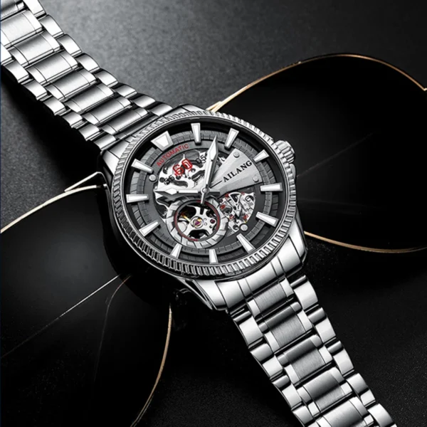 AILANG Original Design Unique 60 Seconds Watch For Men Waterproof Luminous Skeleton Automatic Mechanical Watches Men's Reloj