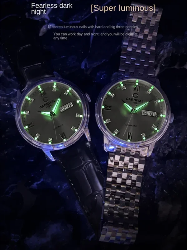 CARNIVAL New Men Mechanical Watch Top Brand Luxury Automatic Watch Waterproof Watch For Men Japan Movement Relogios Masculino
