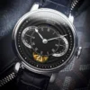 BORMAN Design Luxury Men Automatic Wrist Watch Skeleton Dial Genuine Leather Strap Sapphire Crystal Glass Automatic Watch