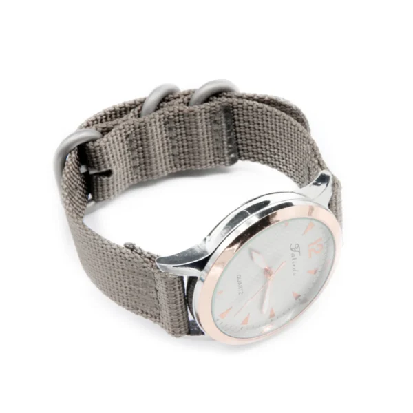 20Mm Nylon Watch Strap Durable 2 Joint Replacement Band Wristband For Watch Khaki Smooth Stainless Steel Clasp Comfortable Fit