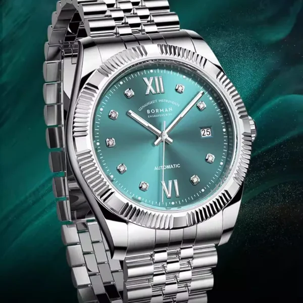 BORMAN BM3829 Stainless Steel Automatic Mechanical Male Wristwatch MIYOTA 8215 Movement Sapphire Mirror Waterpoor Men Watches