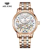 AILANG Brand New Luxury Double Tourbillon Mechanical Watch for Men Stainless Steel Waterproof Automatic Watches Mens Relogio
