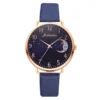 New Famous Brand Women Watch Moon Dial Quartz Watch PU Leather Strap Calendar Wristwatches Clock Gift Reloj Mujer Dropshipping