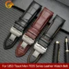 For 1853 Tissot Male T035 Leather Watchband T035627A Curved End Calfskin Watch Strap Butterfly Buckle Bracelet 22mm 23mm 24mm