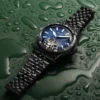 MINBER Mechanical Men's Watch Skeleton Dial Automatic Movement Wristwatches Waterproof Luminous Business Watches for Man 9164G-2