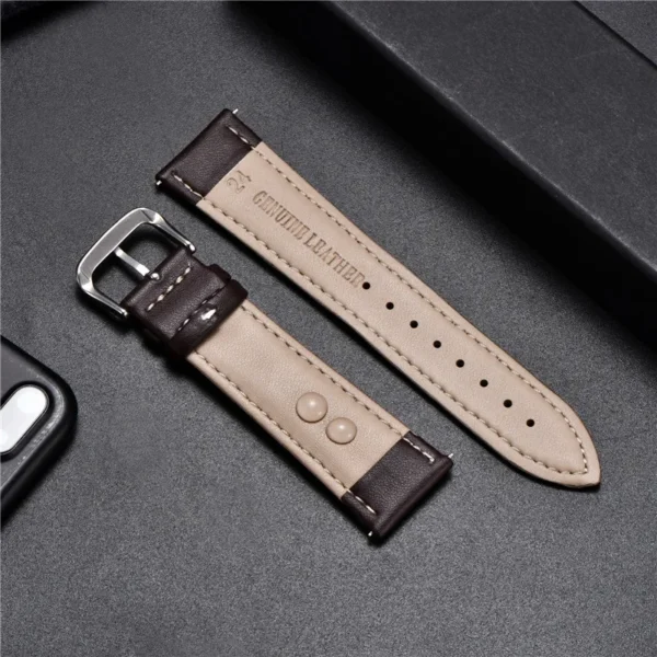 Casual Calfskin Leather Wrist Bracelets 16mm 18mm 20mm 22mm 24mm Men's and Women's Business Watch Strap