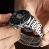AILANG Famous Brand Men's Automatic Mechanical Watch Hollow Stainless Steel Waterproof Fashion Business Men Watch Luminous Hands