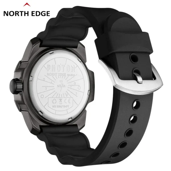 North Edge Outdoor Sports Solar Charging Watch Waterproof Metal