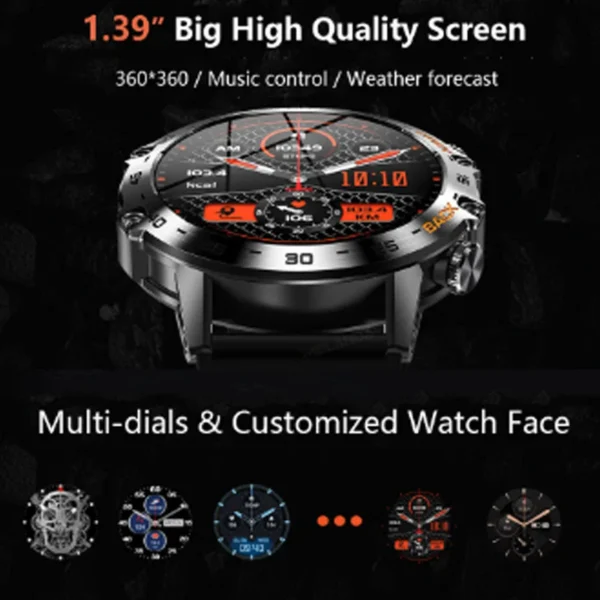Smart Watch for OnePlus Ace 3 12R 11 10 Pro Men Women Amoled Music Sports Fitness Tracker Heart Rate Blood Pressure Smartwatch