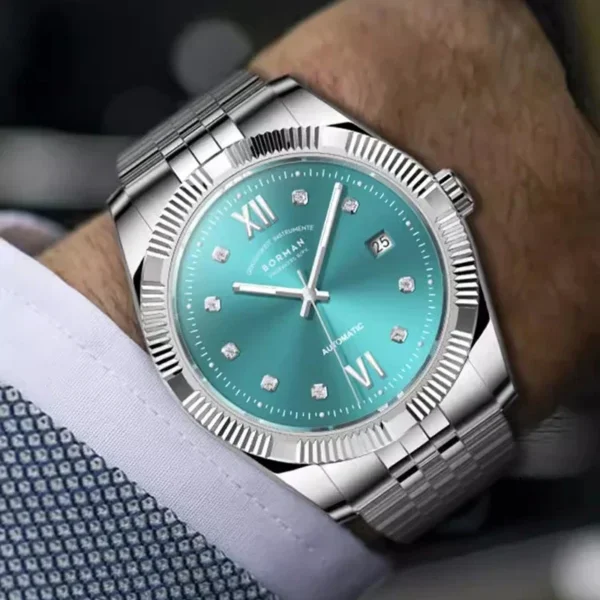 BORMAN BM3829 Stainless Steel Automatic Mechanical Male Wristwatch MIYOTA 8215 Movement Sapphire Mirror Waterpoor Men Watches