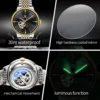 OLEVS Design Mechanical Watch For Men Fashion Business Stainless Steel Automatic Watches Stainless Steel Clock reloj hombre