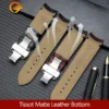 For 1853 Tissot Male T035 Leather Watchband T035627A Curved End Calfskin Watch Strap Butterfly Buckle Bracelet 22mm 23mm 24mm
