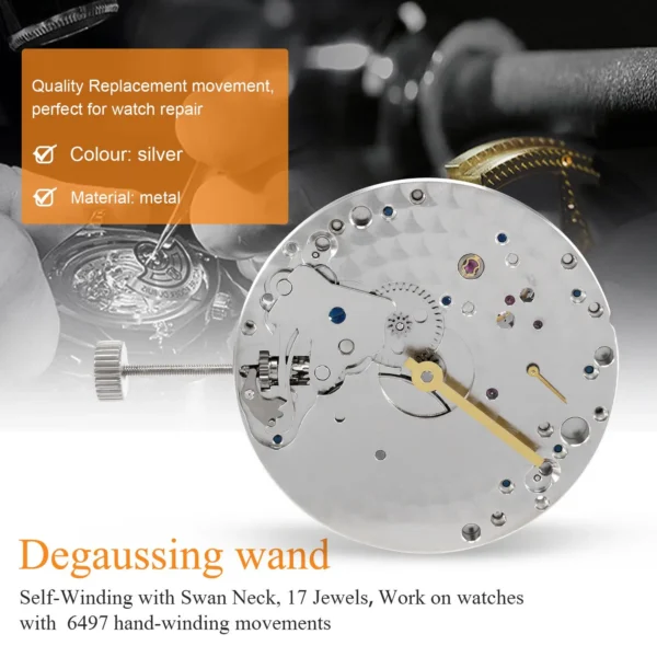 【24 Hours-Sale!】Mechanical Hand Winding 6497 St36 Watch Movement P29 44mm Stainless Steel Watch Case Fit 6497 Movement Watch