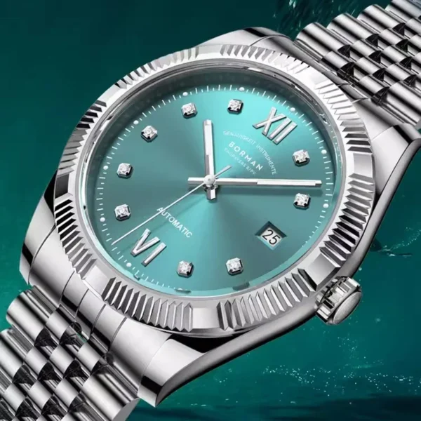 BORMAN BM3829 Stainless Steel Automatic Mechanical Male Wristwatch MIYOTA 8215 Movement Sapphire Mirror Waterpoor Men Watches