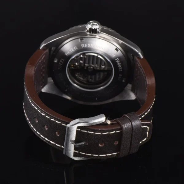 43mm Parnis Automatic Mechanical Watch Men Ceramic Bezel 5ATM Luxury Sapphire Waterproof Diver Wrist Calendar Men's Watch