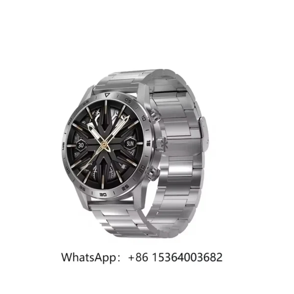 DT70+ Business Style Waterproof Smart Watch for Men Outdoor Blood Oxygen Sleep Monitor Watch Smart with Metal Strap