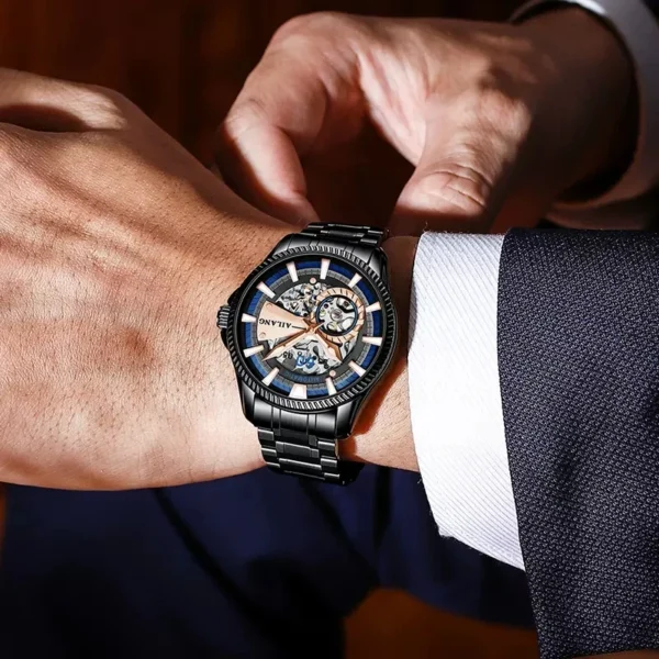 AILANG Original Design Unique 60 Seconds Watch For Men Waterproof Luminous Skeleton Automatic Mechanical Watches Men's Reloj