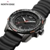 North Edge Outdoor Sports Solar Charging Watch Waterproof Metal