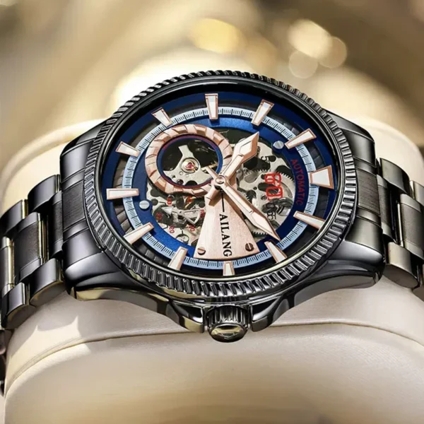 AILANG Original Design Unique 60 Seconds Watch For Men Waterproof Luminous Skeleton Automatic Mechanical Watches Men's Reloj