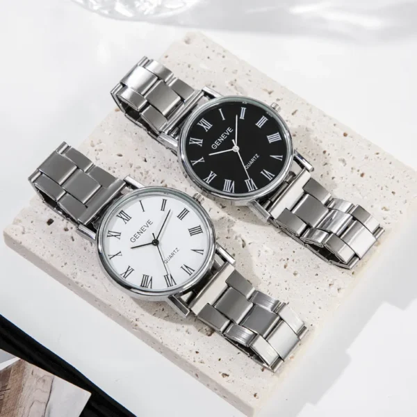 New Fashion Men Watches Business Wrist Watch Luxury Steel Watches Quartz Wristwatches Clock Men Women Casual Simple Watch