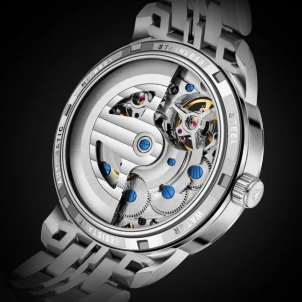 AILANG Brand New Luxury Double Tourbillon Mechanical Watch for Men Stainless Steel Waterproof Automatic Watches Mens Relogio