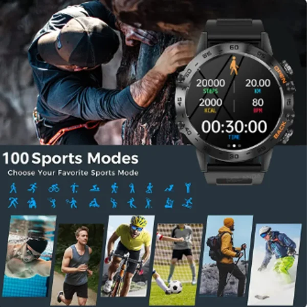 Smart Watch for OnePlus Ace 3 12R 11 10 Pro Men Women Amoled Music Sports Fitness Tracker Heart Rate Blood Pressure Smartwatch