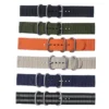 20Mm Nylon Watch Strap Durable 2 Joint Replacement Band Wristband For Watch Khaki Smooth Stainless Steel Clasp Comfortable Fit